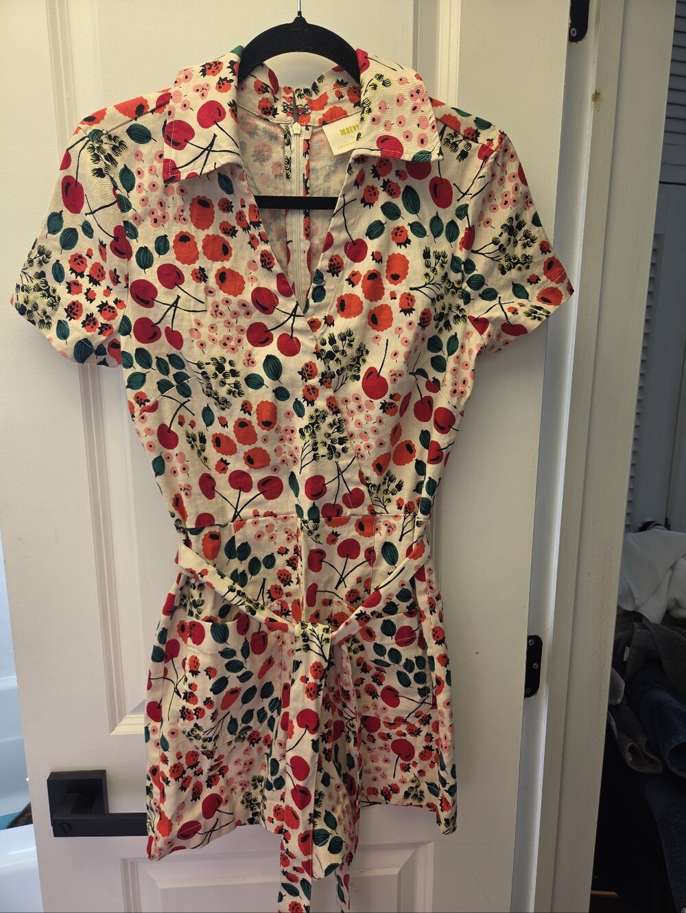 Anthropologie Maeve Fruit Short-Sleeve Romper Size 6